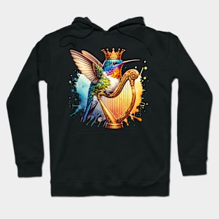 Hummingbird with King David's Harp Hoodie